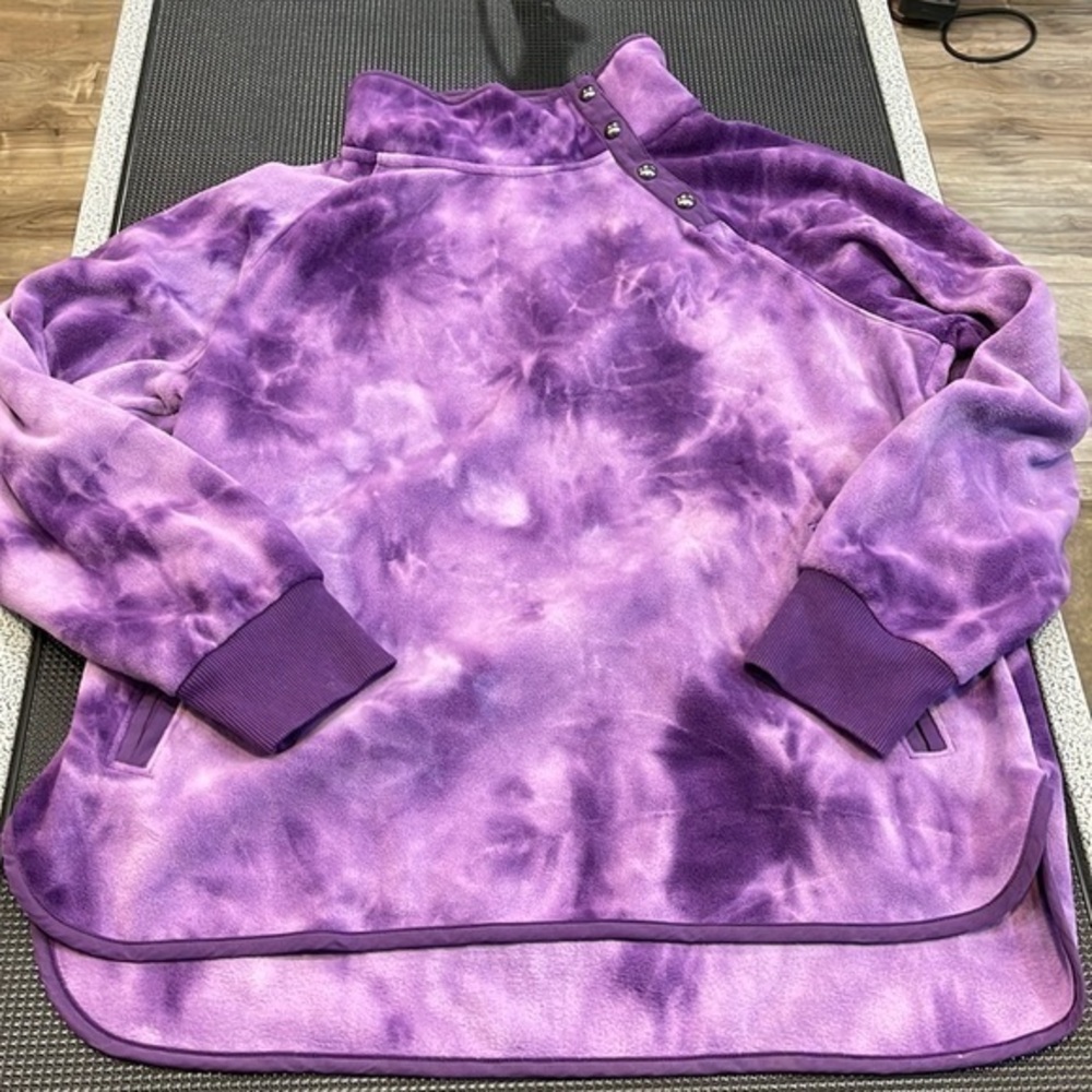 GreenTea Women’s Fleece Pullover Tie Die Size XL